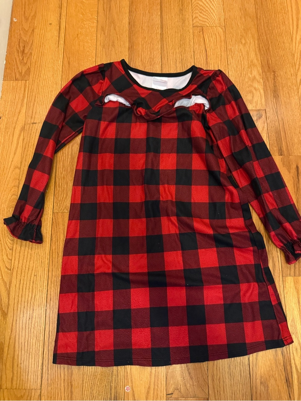 wonder nation Red and Black Buffalo Plaid Nightgown